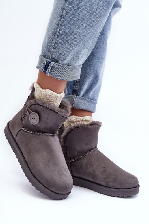 oteplené snehule s ornamentami v sivej farbe Siriol oteplené snehule s ornamentami v sivej farbe Siriol