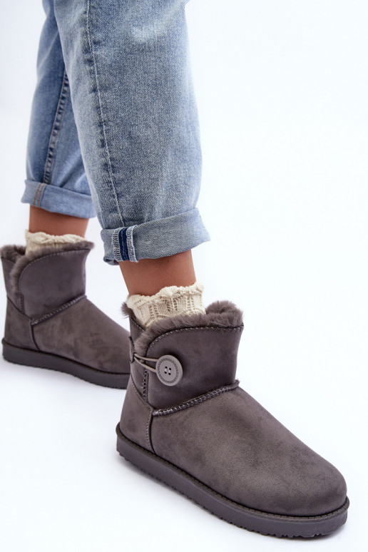 oteplené snehule s ornamentami v sivej farbe Siriol oteplené snehule s ornamentami v sivej farbe Siriol