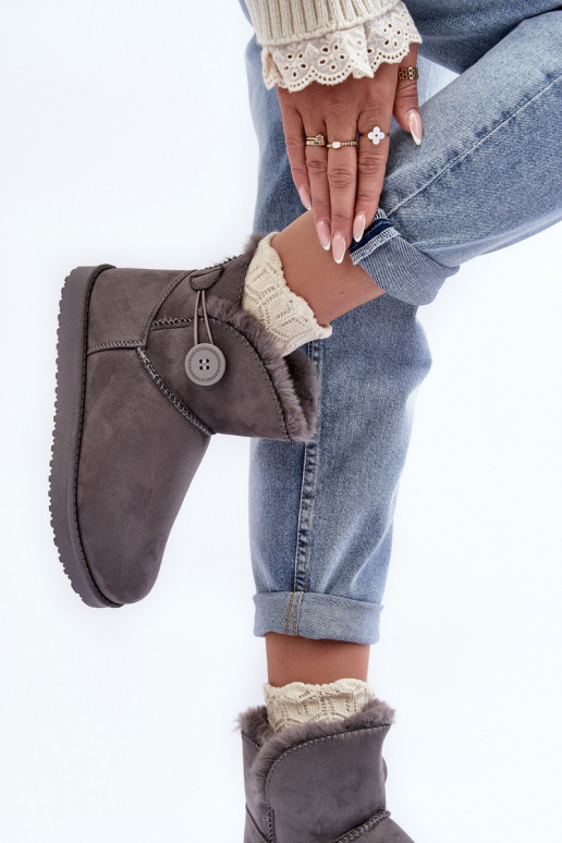 oteplené snehule s ornamentami v sivej farbe Siriol oteplené snehule s ornamentami v sivej farbe Siriol