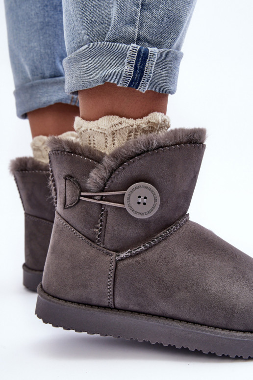 oteplené snehule s ornamentami v sivej farbe Siriol oteplené snehule s ornamentami v sivej farbe Siriol