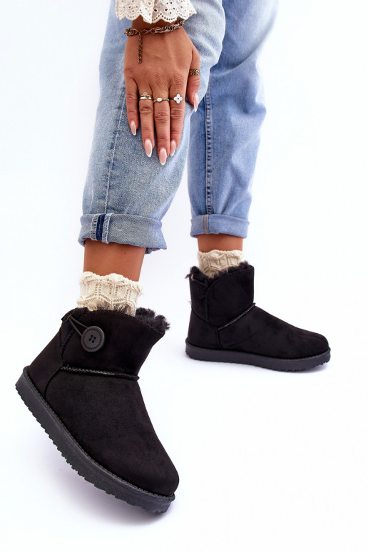 oteplené snehule s ornamentami v čiernej farbe Siriol oteplené snehule s ornamentami v čiernej farbe Siriol