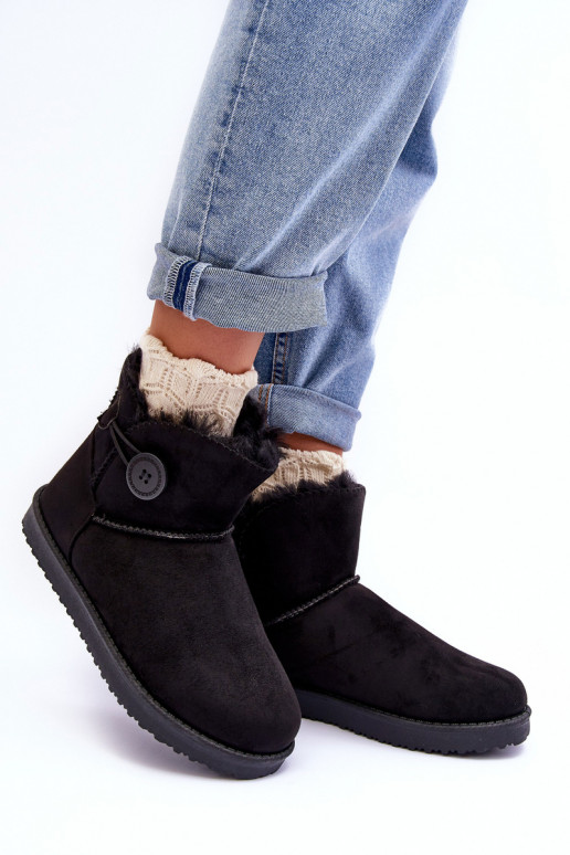 oteplené snehule s ornamentami v čiernej farbe Siriol oteplené snehule s ornamentami v čiernej farbe Siriol