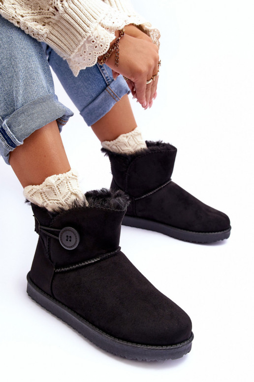 oteplené snehule s ornamentami v čiernej farbe Siriol oteplené snehule s ornamentami v čiernej farbe Siriol