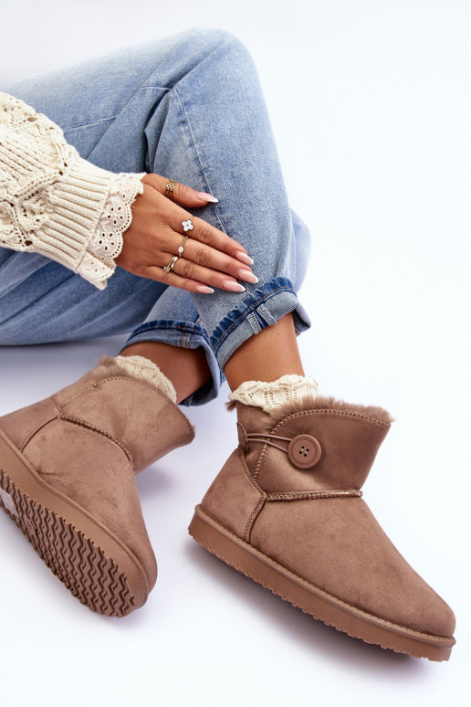 oteplené snehule s ozdobami béžovej farby Siriol oteplené snehule s ozdobami béžovej farby Siriol