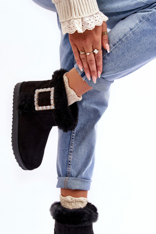 snehule oteplené prackami v čiernej farbe Dulca snehule oteplené prackami v čiernej farbe Dulca