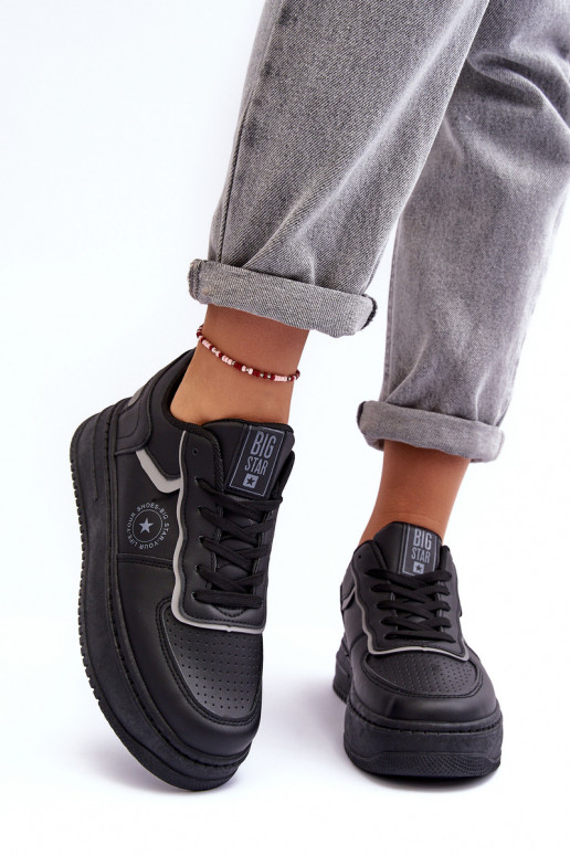 Dámska športová obuv, tenisky Big Star MM274232 čiernej farby