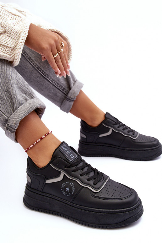 Dámska športová obuv, tenisky Big Star MM274232 čiernej farby