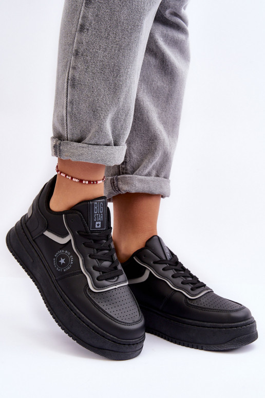 Dámska športová obuv, tenisky Big Star MM274232 čiernej farby