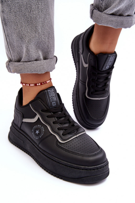 Dámska športová obuv, tenisky Big Star MM274232 čiernej farby