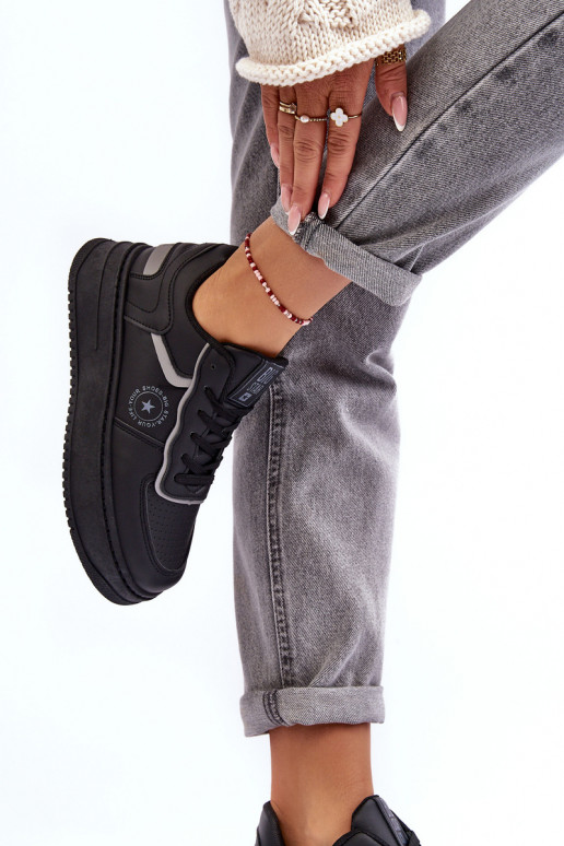 Dámska športová obuv, tenisky Big Star MM274232 čiernej farby