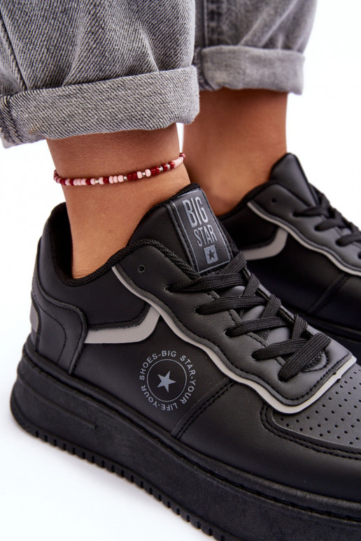 Dámska športová obuv, tenisky Big Star MM274232 čiernej farby