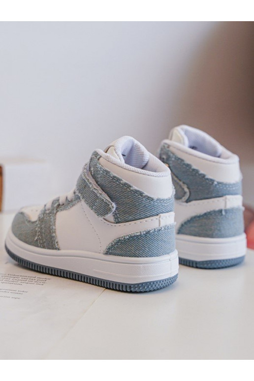 Detská športová obuv Denim materiál Bielo-modrá farba Milara Detská športová obuv Denim materiál Bielo-modrá farba Milara