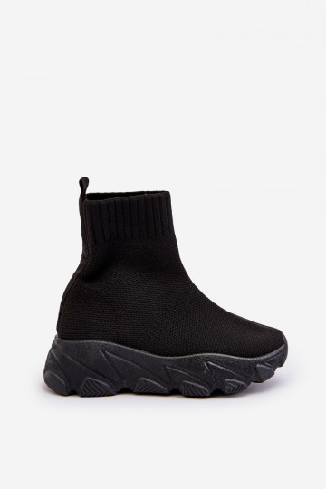 s topánkami typu ponožky Detské tenisky čiernej farby Zaelin 2