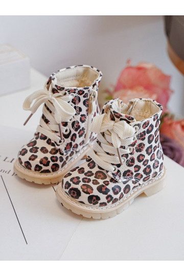 oteplené Detské čižmy na zips béžovo-hnedej farby Dolida