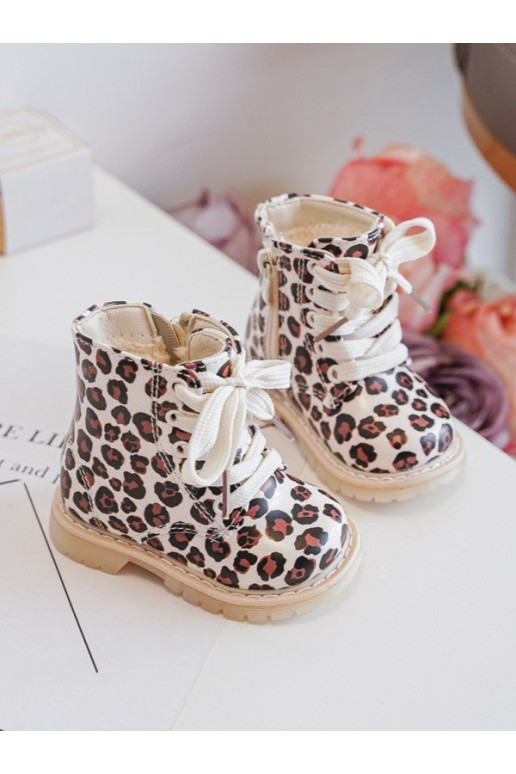 oteplené Detské čižmy na zips béžovo-hnedej farby Dolida oteplené Detské čižmy na zips béžovo-hnedej farby Dolida