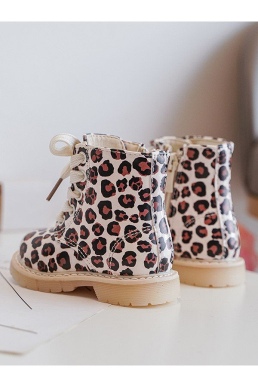 oteplené Detské čižmy na zips béžovo-hnedej farby Dolida oteplené Detské čižmy na zips béžovo-hnedej farby Dolida