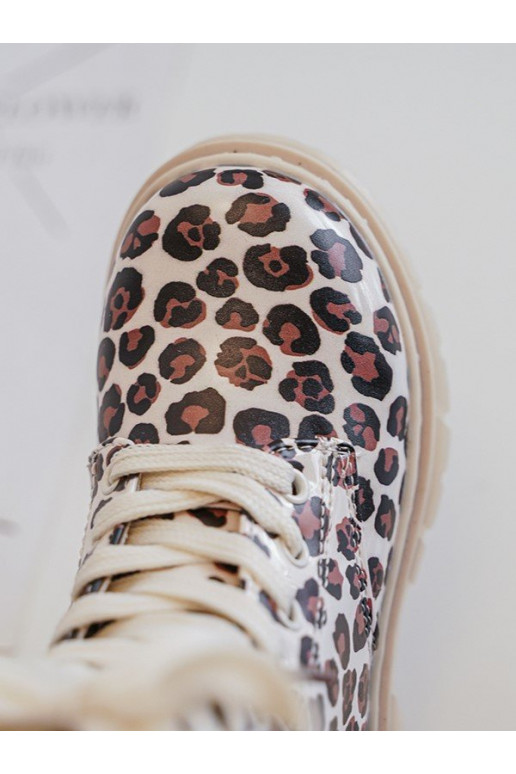 oteplené Detské čižmy na zips béžovo-hnedej farby Dolida oteplené Detské čižmy na zips béžovo-hnedej farby Dolida