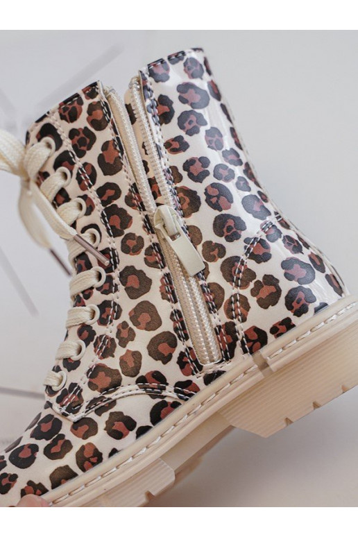 oteplené Detské čižmy na zips béžovo-hnedej farby Dolida oteplené Detské čižmy na zips béžovo-hnedej farby Dolida