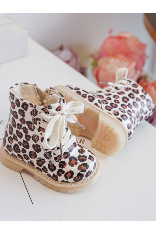 oteplené Detské čižmy na zips béžovo-hnedej farby Dolida oteplené Detské čižmy na zips béžovo-hnedej farby Dolida