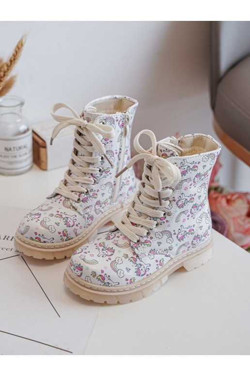 oteplené Detské čižmy na zips béžovej farby Dolida