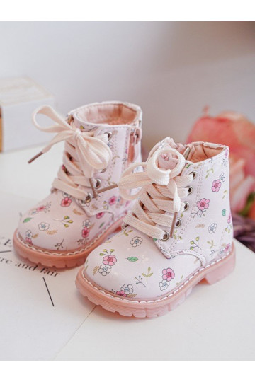 oteplené Detské čižmy na zips ružovej farby Dolida