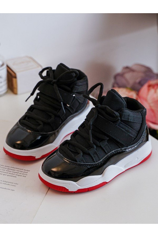 Detské tenisky so šnúrkami Čierno-červené Darina Detské tenisky so šnúrkami Čierno-červené Darina