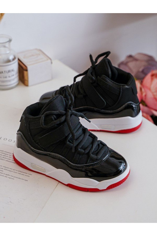 Detské tenisky so šnúrkami Čierno-červené Darina Detské tenisky so šnúrkami Čierno-červené Darina