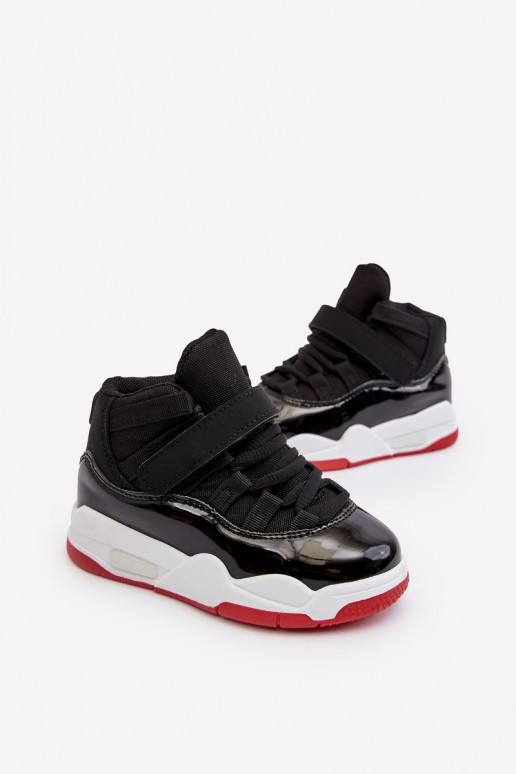 Detské tenisky so šnúrkami Čierno-červené Darina Detské tenisky so šnúrkami Čierno-červené Darina