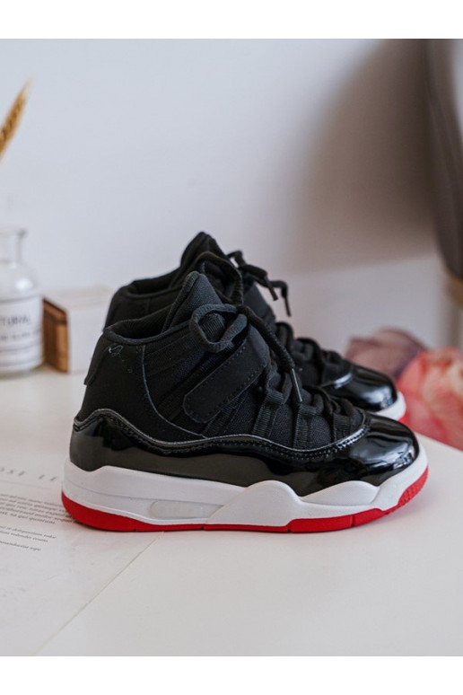 Detské tenisky so šnúrkami Čierno-červené Darina Detské tenisky so šnúrkami Čierno-červené Darina