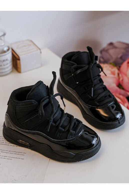 Detské tenisky so šnúrkami v čiernej farbe Darina Detské tenisky so šnúrkami v čiernej farbe Darina