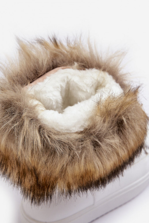 biele šnurovacie snehule Santero biele šnurovacie snehule Santero