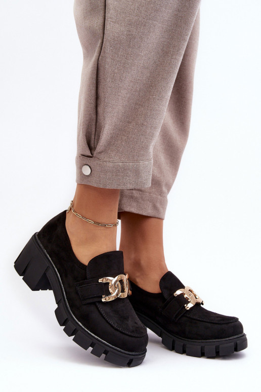 semišové topánky s ornamentami v čiernej farbe Rullenes