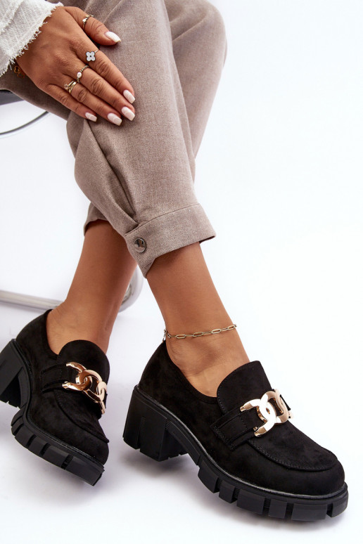 semišové topánky s ornamentami v čiernej farbe Rullenes