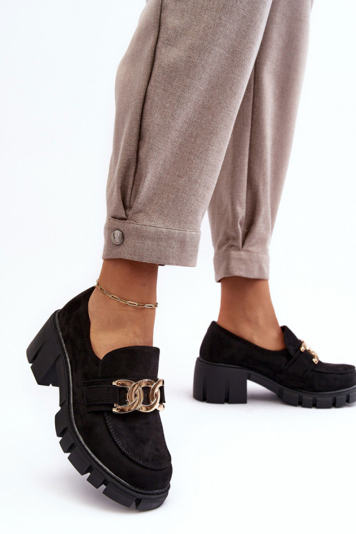 semišové topánky s ornamentami v čiernej farbe Rullenes