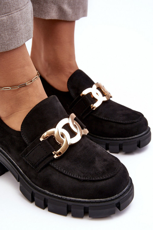 semišové topánky s ornamentami v čiernej farbe Rullenes