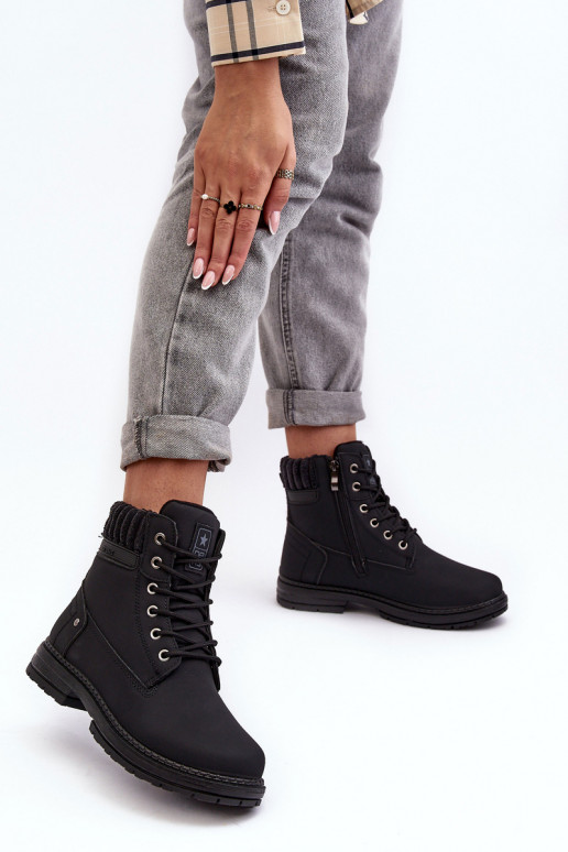 čižmy sú oteplené v čiernej farbe Katalis