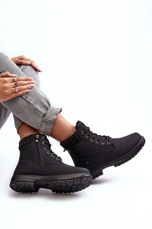 čižmy sú oteplené v čiernej farbe Katalis