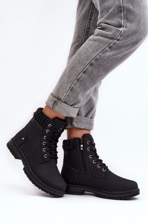 čižmy sú oteplené v čiernej farbe Katalis