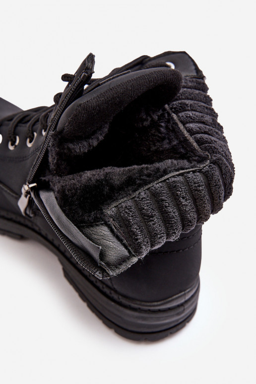 čižmy sú oteplené v čiernej farbe Katalis