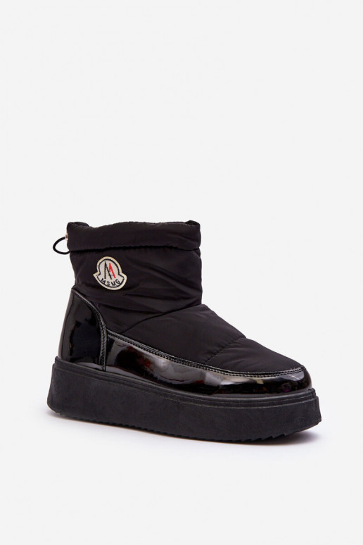 Snehule na platforme v čiernej farbe Gattea Snehule na platforme v čiernej farbe Gattea