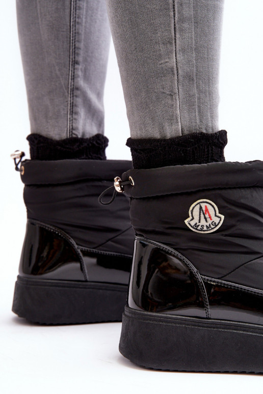 Snehule na platforme v čiernej farbe Gattea Snehule na platforme v čiernej farbe Gattea