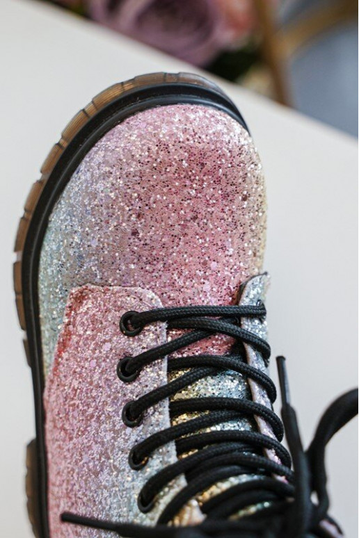 Detské čižmy s leskom Zateplené na zips v rôznych farbách Saussa