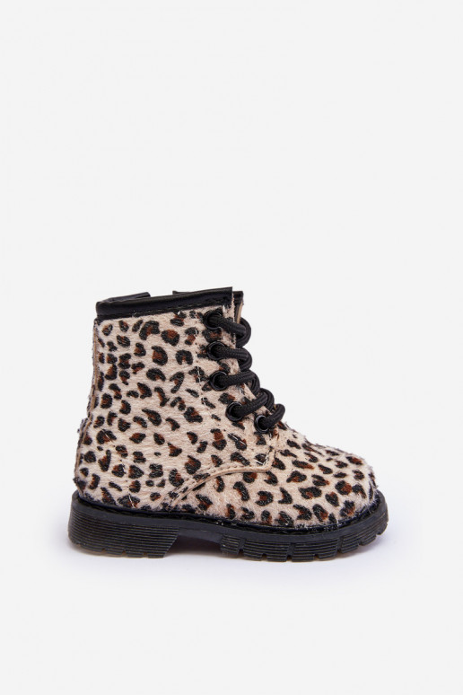 Teplé detské topánočky na zips béžovej Goopy