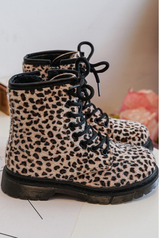 Teplé detské topánočky na zips béžovej Goopy