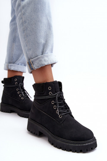Teplé dámske čižmy v čiernej farbe Cross Jeans MM2R4012C 2