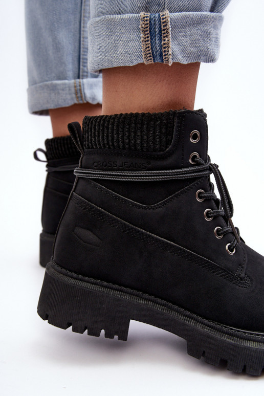 Teplé dámske čižmy v čiernej farbe Cross Jeans MM2R4012C Teplé dámske čižmy v čiernej farbe Cross Jeans MM2R4012C