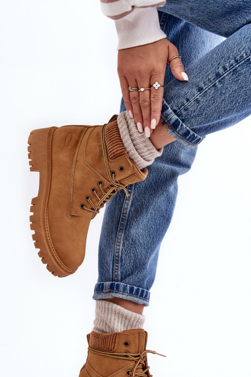 Teplé dámske čižmy v hnedej farbe Cross Jeans MM2R4011C Teplé dámske čižmy v hnedej farbe Cross Jeans MM2R4011C