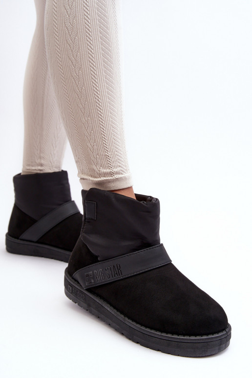 snehule vyteplené s platformou čierne Big Star MM274151 snehule vyteplené s platformou čierne Big Star MM274151