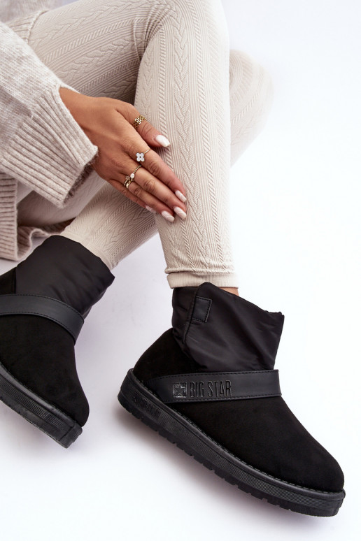 snehule vyteplené s platformou čierne Big Star MM274151 snehule vyteplené s platformou čierne Big Star MM274151