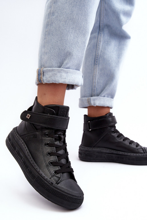 Voľnočasová obuv zateplená platformou Big Star čiernej farby MM274008